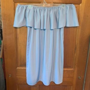 FOREVER 21 dress Light Blue Off the Shoulder Dress